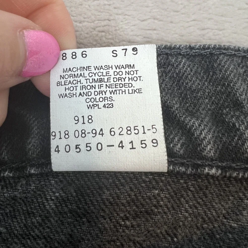 Vintage Levis 550 Jeans Mens 38x27* Black Relaxed‎ Fit Tapered Grunge Skater 90s